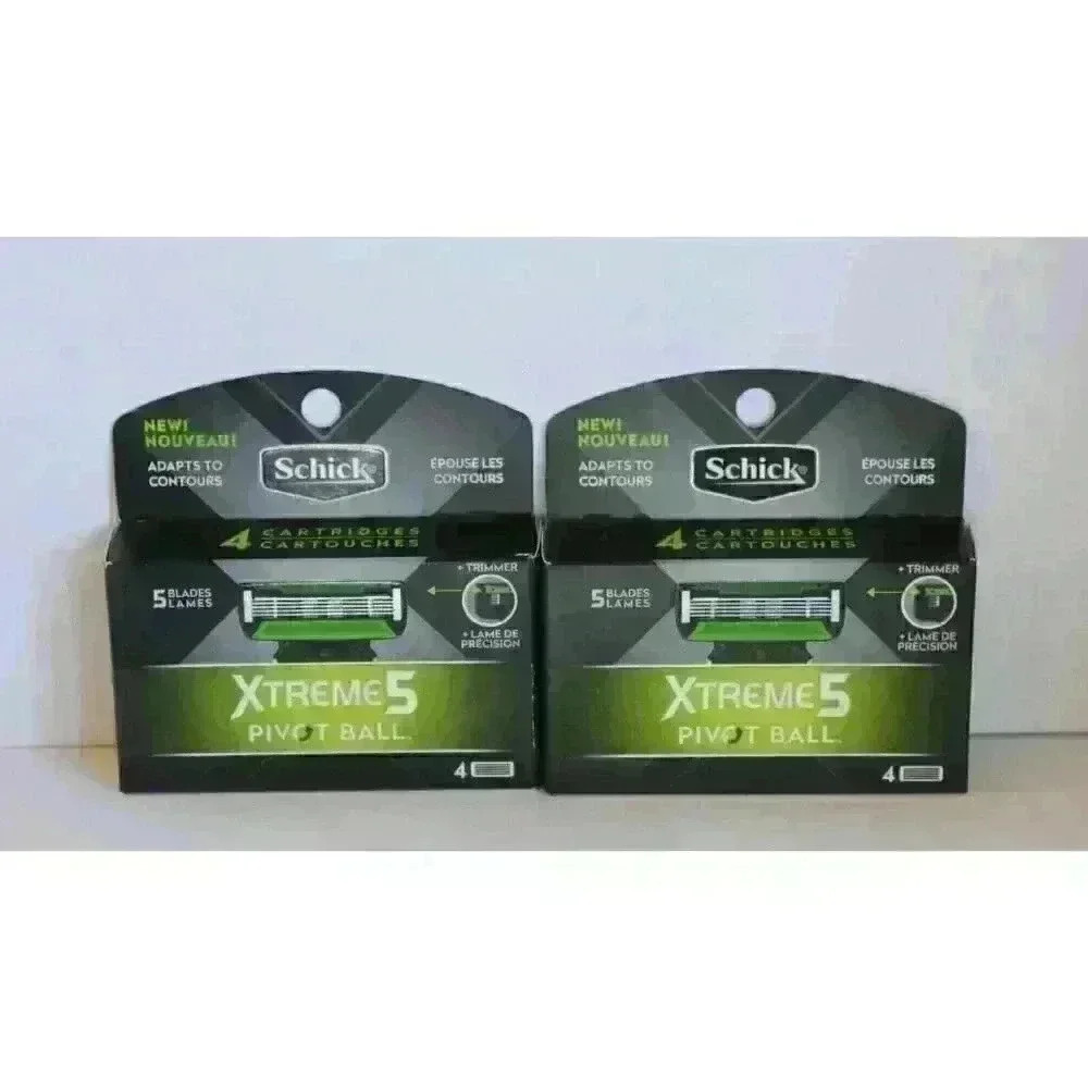 Schick Xtreme 5‎ Pivot Ball Men's Razor Blade Refills, 2 Boxes NEW Blades only
